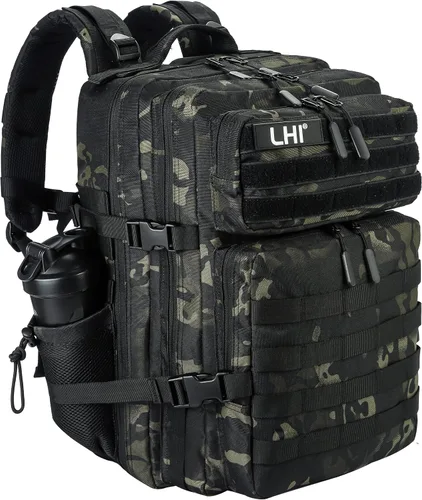 Vista 33 de LHI Mochila Táctica Militar para Hombres y Mujeres 45L Ejército 3 Días Mochila de Asalto Bolsa Mochila Grande con Sistema Molle