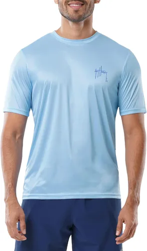 Vista 2 de Guy Harvey Camiseta de manga corta para hombre con protección solar UPF 30+