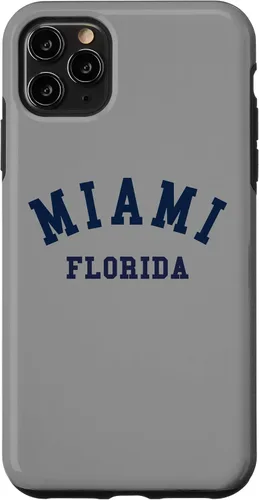 Vista 13 de Miami Florida USA State FL Varsity Style - Carcasa deportiva para iPhone 16
