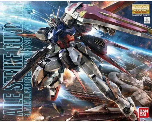 Vista 2 de Aile Strike Gundam de Bandai Hobby MG. Kit de modelo de figura de acción en escala 1 en 100.RM.