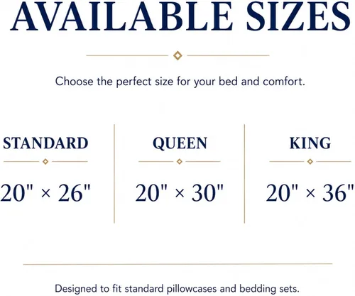 Vista 6 de East Coast Bedding Almohada de cama de plumón y plumas, tamaño estándar, soporte mediano, relleno de plumas 10/90, 100% algodón, 1 paquete