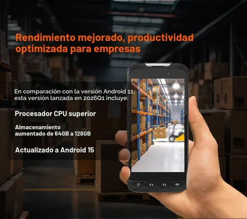 Vista 2 de Vanquisher Android 15 Escáner de código de barras portátil RD50T, 4GB+128GB PDA empresarial resistente con motor de escaneo de código de barras