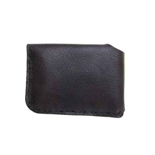 Vista 5 de Handmade Leather Front Pocket Card Holder Wallet, Bifold Design with Card Slots, Minimalist Card Case Simple