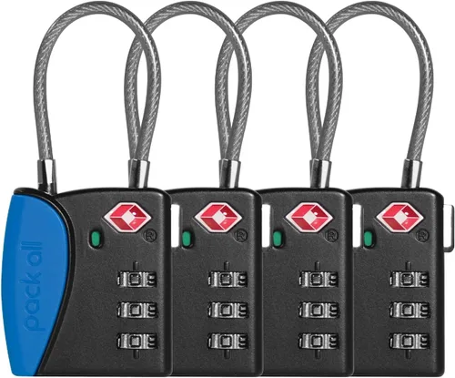 Vista 10 de pack all Cerraduras de equipaje de viaje aprobadas por la TSA, código de 3 Manzana Verde (Apple Green)