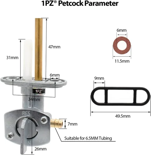 Vista 3 de 1PZ Válvula de combustible K40-GL3 para Kawasaki Bayou 220 250 300 400 KLF220 KLF250 KLF300 KLF400 Prairie 300 360 400 KVF300 KVF360 KVF400 00 Ninja