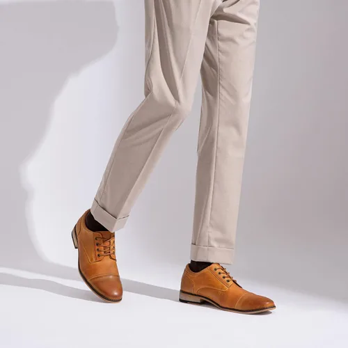 Vista 2 de Jousen Zapatos de vestir para hombre, zapatos Oxford de cuero formales, zapatos clásicos de negocios Derby