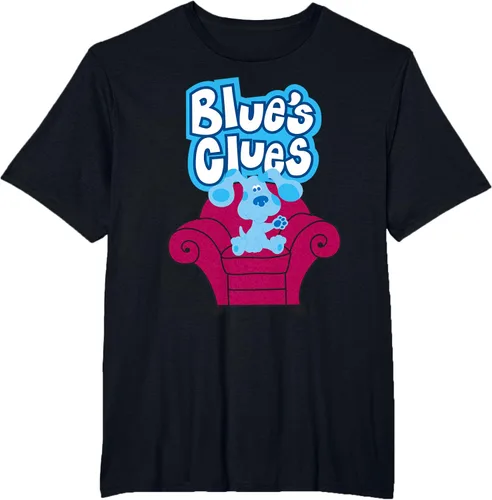 Vista 33 de Camiseta Blue's Clues On Red Sofa Negro