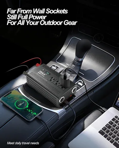 Vista 2 de YSOLX Inversor de corriente de 1000 vatios de 12 V CC a 110 V/120 V CA