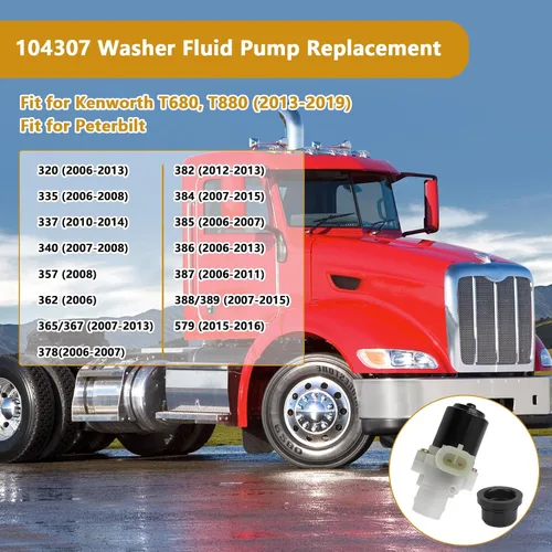 Vista 4 de Earthtec Bomba de líquido para limpiaparabrisas de camión para Peterbilt 104307 HLK7046 385 386 387 388 389 579 385 386 387 388 389 Kenworth T680