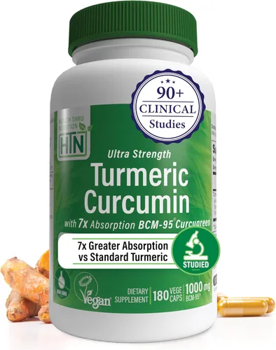 Vista 11 de Health Thru Nutrition Curcumina de cúrcuma 500 mg BCM-95 Curcugreen 30