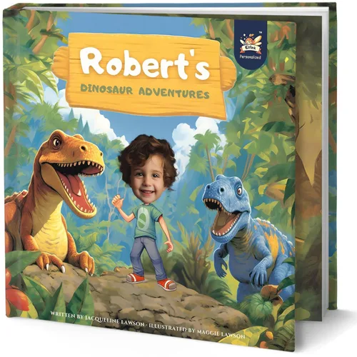 Vista 2 de Libro de cuentos personalizado para niños, aventura de dinosaurios, nombre y foto personalizados, regalos para bebés, historia atractiva para niños