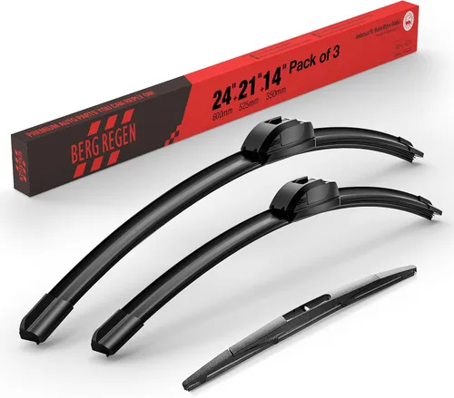 Vista 14 de BERG REGEN Escobillas limpiaparabrisas de 15"+15" con escobilla trasera de 13" - Juego de repuesto automotriz para Jeep Wrangler JK 2008 2009 2010