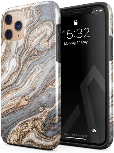 Vista 9 de BURGA - Funda compatible con iPhone 11 PRO, carcasa rígida híbrida de 2 capas + Funda protectora de silicona, Fatal Contradiction