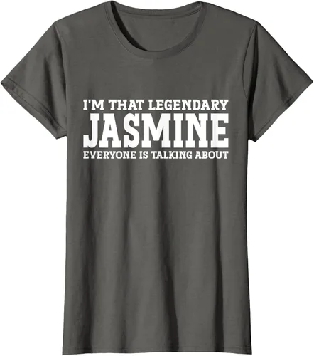 Vista 7 de Jasmine Personal Name - Camiseta divertida de jazmín para mujer y niña, Negro