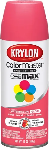 Vista 2 de Krylon K05160202 ColorMaster Pintura + imprimación, plana, negro, 12 onzas