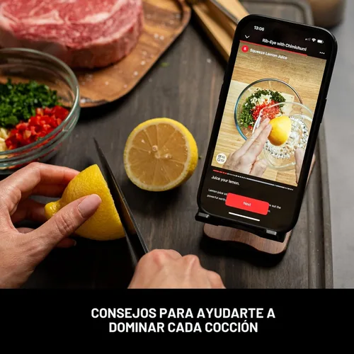 Vista 7 de MEATER Pro: Termómetro inteligente inalámbrico Bluetooth para carne digital Resistencia al calor de 1000°F Largo alcance Precisión certificada