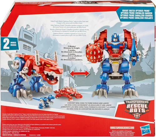 Vista 11 de Transformers Rescue Bots Knight Watch Optimus Prime, Playskool Heroes figura de acción de juguete (exclusivo de Amazon)