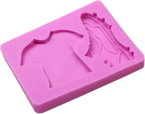 Vista 9 de Moldes de silicona para fondant de fútbol, 4 paquetes, para zapatillas de fútbol, moldes de chocolate para decoración de pasteles de cumpleaños