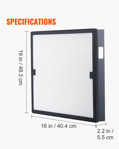 Vista 4 de VEVOR Filtro de aire HEPA, repuesto de filtro de aire de 16 x 19 pulgadas, filtros de etapa 3 de alta eficiencia compatibles con BlueDri y VEVOR
