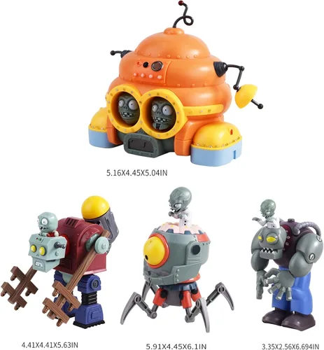 Vista 2 de ROLOSO Plantas y Zombis - Figuras de Juguetes vs Lanzaguisantes - Favores de Fiesta, Decoraciones de Cumpleaños, Suministros, Juego de Peluche Serie