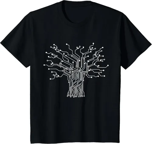 Vista 42 de Electronics Technician Binary Tree - Electrical Engineer T-Shirt Asphalt Grey