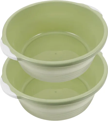 Vista 13 de Healifty Lavabo clásico de 2 piezas, azul, 13.6 x 11.2 in, estilo granja, plástico, independiente, rectangular, drenaje central, acabado pintado
