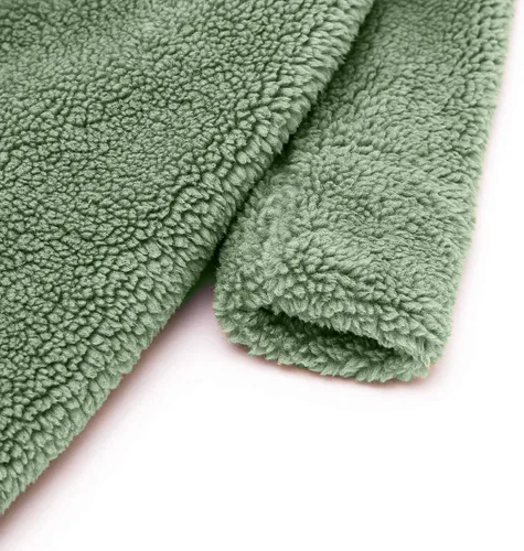 Vista 6 de ZHICHUANG Chaqueta fresca de invierno para niños y niñas con botones de forro polar caqui abrigo cálido con bolsillos de 1 a 6 años Caqui