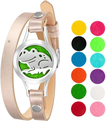 Vista 22 de Wild Essentials - Pulsera de cuero con aceite esencial, Cuero