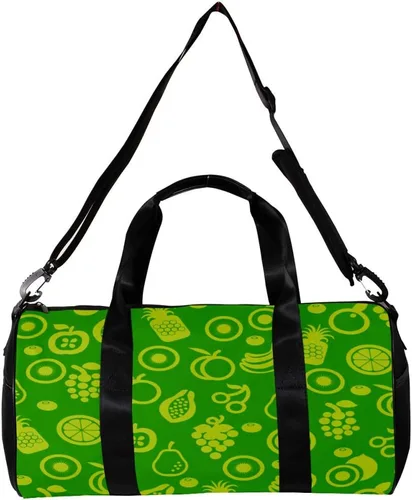 Vista 2 de Sports Bag for Men and Women Gym Fitness and Travel Overnight Package Barrel Duffel Bag Healthy Fruit