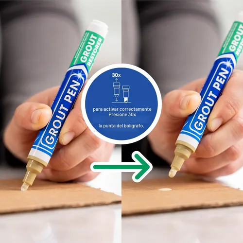 Vista 3 de Rotulador de lechada beige para azulejos: pintura impermeable para lechada, colorante para lechada de azulejos y bolígrafo sellador, estrecho, 0.197