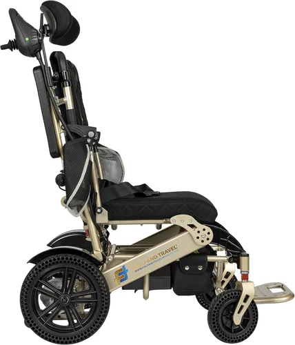 Vista 6 de Silla de ruedas eléctrica reclinable, ligera, de primera calidad, silla de ruedas eléctrica reclinable automática