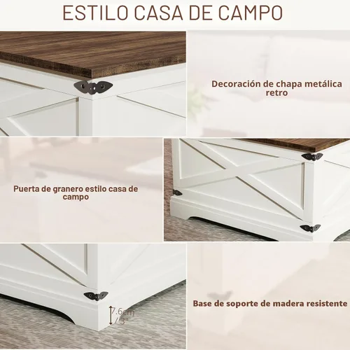 Vista 7 de BROTTAR - Mesa de centro con superficie elevable y almacenamiento, mesa cuadrada para sala de estar con puertos de carga, mesa de comedor