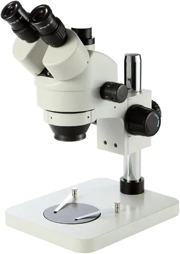 Vista 2 de Kit de accesorios para microscopio 3.5X-180X Trinocular Microscopio Aluminio Zoom Continuo Microscopio Juego de Microscopio Diapositivas