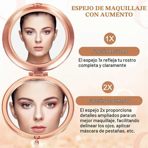 Vista 4 de Cindeer 12 Piezas Espejo Compacto Pequeño Plegable Espejo de Bolsillo Redondo de Maquillaje de Mano Espejo Cosmético de Aumento con Rincón