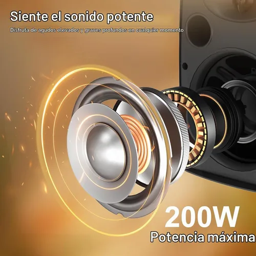 Vista 3 de STUDIOFINIX Altavoces Bluetooth para exteriores de 6.5 pulgadas, 400 W, impermeables, con cable, sistema de altavoces impermeables para montaje