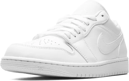 Vista 4 de Jordan Air Jordan 1 Low 553558 136 para hombre, talla 9.5 blancoblanco-blanco, BlancoBlanco-blanco