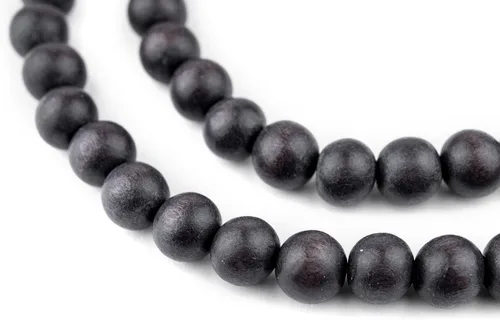Vista 90 de TheBeadChest: cuentas de madera redondas naturales de 0.315 pulgadas, cuentas de madera sueltas espaciadoras para fabricar joyas, 4 tamaños