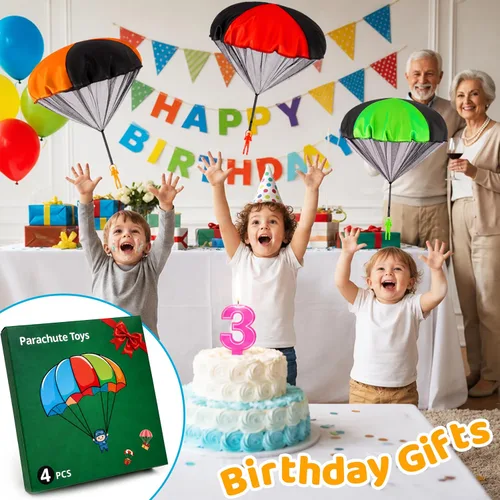 Vista 7 de Yeeeasy Juguetes de paracaídas sin enredos para niños, juego de vuelo al