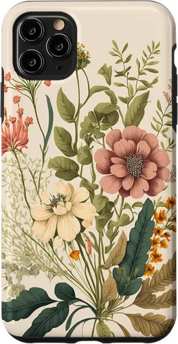 Vista 12 de Funda para iPhone 11 con diseño floral botánico vintage
