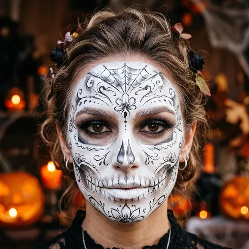 Vista 5 de DAGEDA White Body Paint Stick,Face Painting with Brush,Halloween Makeup