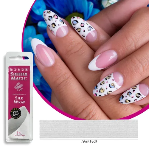 Vista 5 de Backscratchers Sheeeer Magic Silk Wrap - Herramienta de manicura autoadhesiva para arte de uñas, extensión de uñas de bricolaje, 2