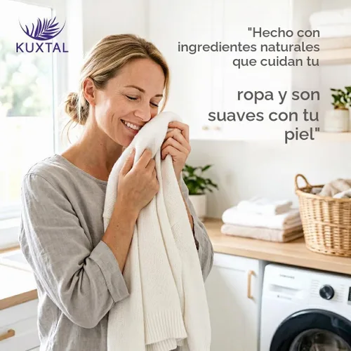 Vista 6 de KUXTAL - Detergente líquido para ropa, paquete de 3, limpieza profunda con cuidado suave para ropa y colores, detergente biodegradable y ecológico