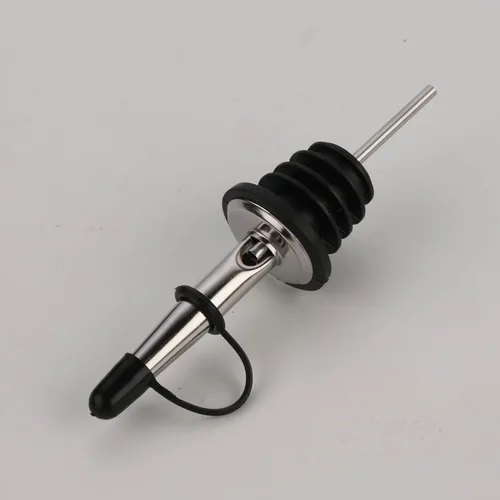 Vista 4 de 6 boquillas de vertido rápido con cónica, vertedores de licor con tapa de goma, acero inoxidable, higiénico, apto para lavavajillas, se adapta a