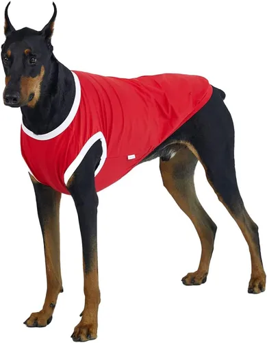 Vista 12 de Camiseta sin mangas para perro, camisas de algodón para perros, camisetas sin mangas, suave, transpirable, fresca para perro, ropa para mascotas