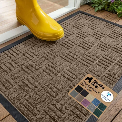 Vista 118 de Gorilla Grip - Tapete WeatherMax todo terreno 100% impermeable, caucho natural, resistente a manchas y decoloración, interior y exterior, fácil
