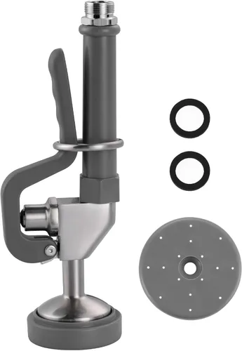 Vista 9 de Válvula rociadora de fregadero comercial con manguera: iVIGA 38" Manguera de pulverización de cocina comercial flexible de acero inoxidable