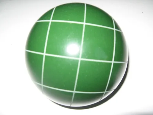 Vista 2 de BuyBocceBalls Listado - Fabricado en Estados Unidos, torneo de calidad premium - Bola de bochas de repuesto con rayas cruzadas - Individual verde