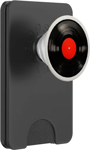 Vista 7 de Red Vinyl Record Player Vinyl Collector Retro Music Lover PopSockets Adhesive PopGrip