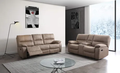 Vista 12 de Betsy Furniture 8007 - Juego de sofá reclinable de microfibra para sala de estar (Gris, Sofá + Sillón reclinable)