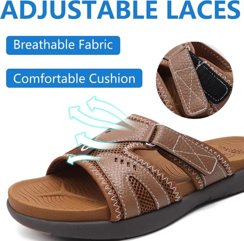 Vista 3 de COFACE Sandalias de recuperación deportiva para hombre, fascitis plantar, suaves, ligeras, ortopédicas